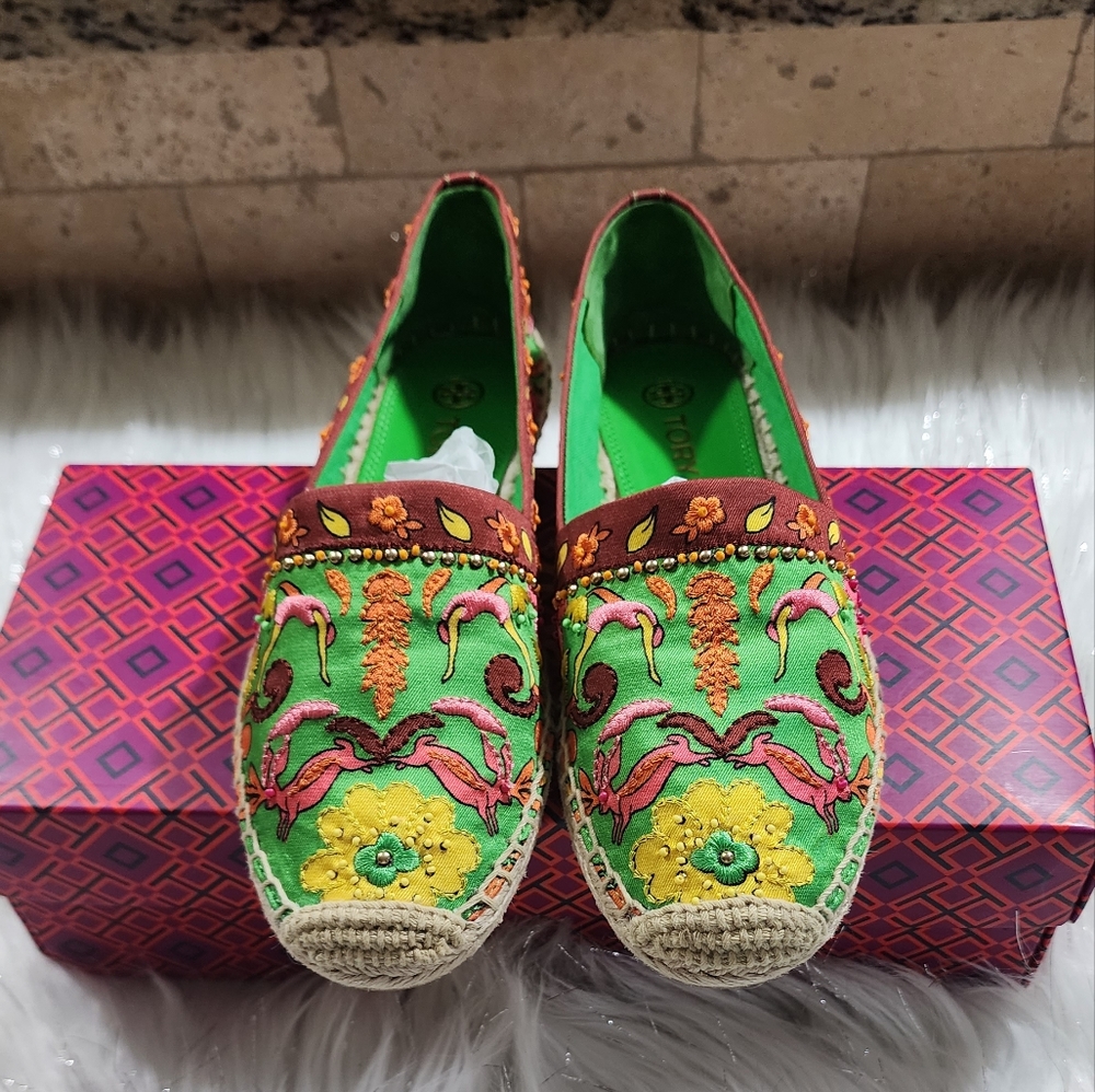 TORY BURCH Folk Art Print  Spaldrilles